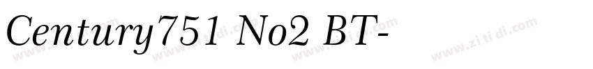 Century751 No2 BT字体转换